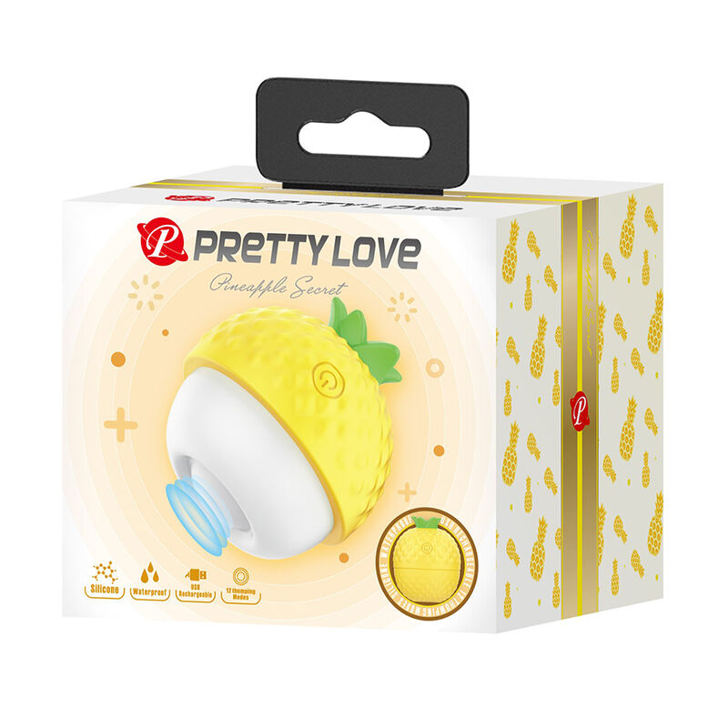 PRETTY LOVE - ESTIMULADOR CLITORAL CON SUCCIÓN Y GOLPETEOS RECARGABLE AMARILLO - Imagen 2
