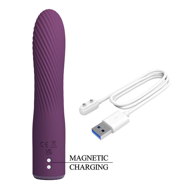 PRETTY LOVE - KISSELL VIBRADOR RECARGABLE 10 FUNCIONES MORADO - Imagen 7