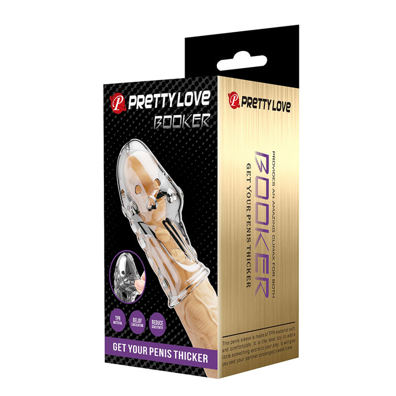 PRETTY LOVE - ROCKER FUNDA PARA PENE GET YOUR PENIS THICKER TRANSPARENTE - Imagen 3