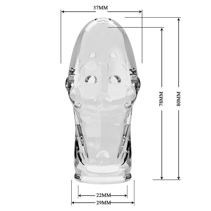 PRETTY LOVE - ROCKER FUNDA PARA PENE GET YOUR PENIS THICKER TRANSPARENTE - Imagen 8
