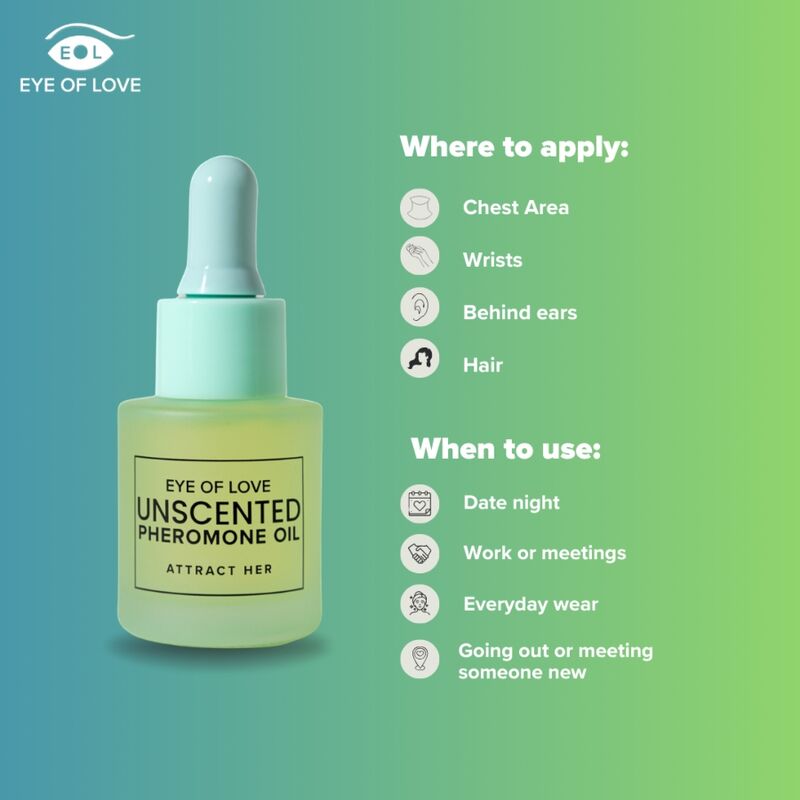EYE OF LOVE - ACEITE PERFUMADO CON FEROMONAS PARA HOMBRE SIN FRAGANCIA 20 ML - Imagen 5