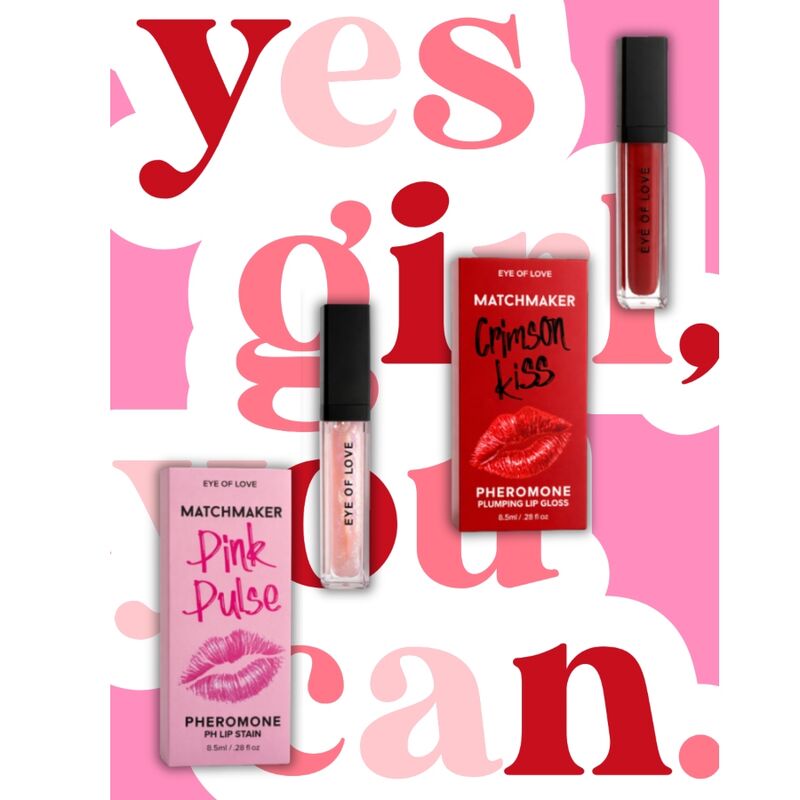 EYE OF LOVE - MATCHMAKER CRIMSON KISS BRILLO LABIAL ROJO EFECTO VOLUMEN CON FEROMONAS 8,5 ML - Imagen 8