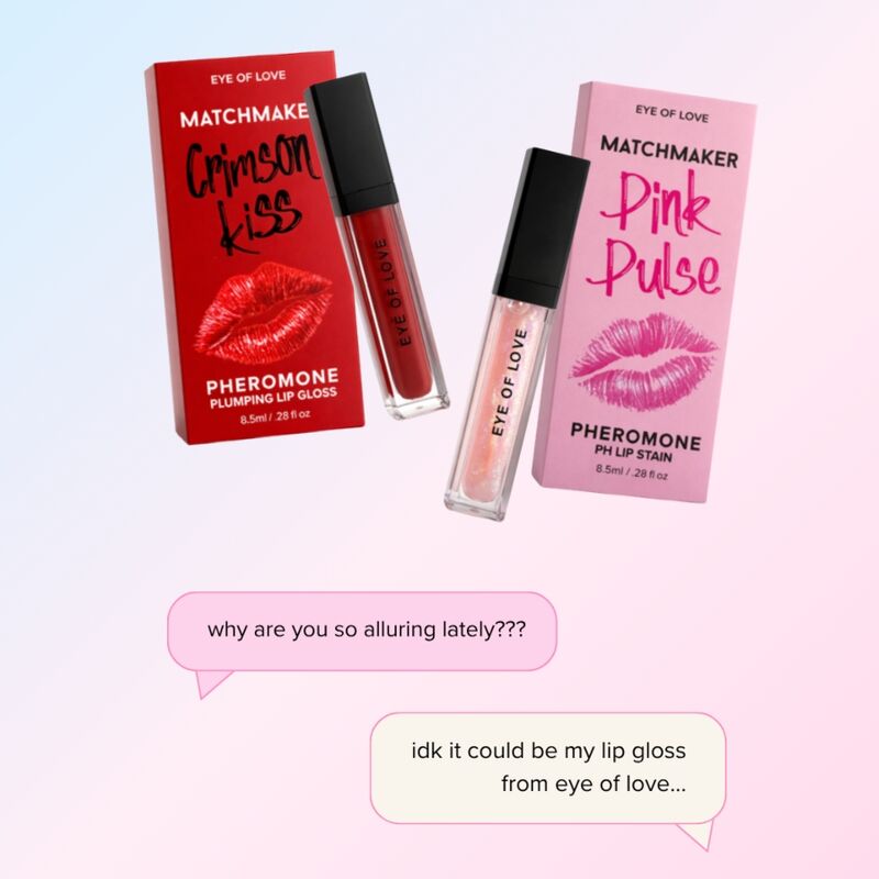 EYE OF LOVE - MATCHMAKER CRIMSON KISS BRILLO LABIAL ROJO EFECTO VOLUMEN CON FEROMONAS 8,5 ML - Imagen 5