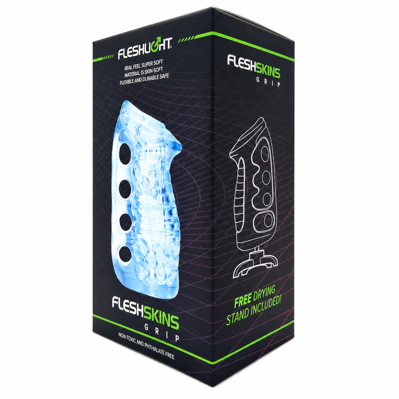 FLESHLIGHT – FLESHSKINS GRIP BLUE ICE MASTURBADOR MANUAL AZUL - Imagen 5