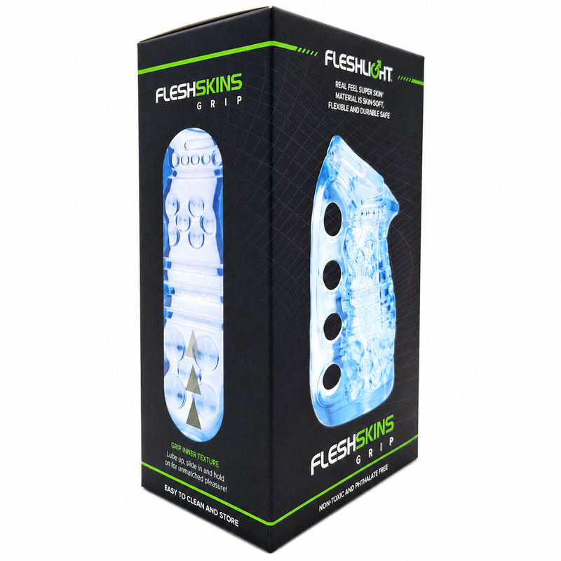 FLESHLIGHT – FLESHSKINS GRIP BLUE ICE MASTURBADOR MANUAL AZUL - Imagen 4