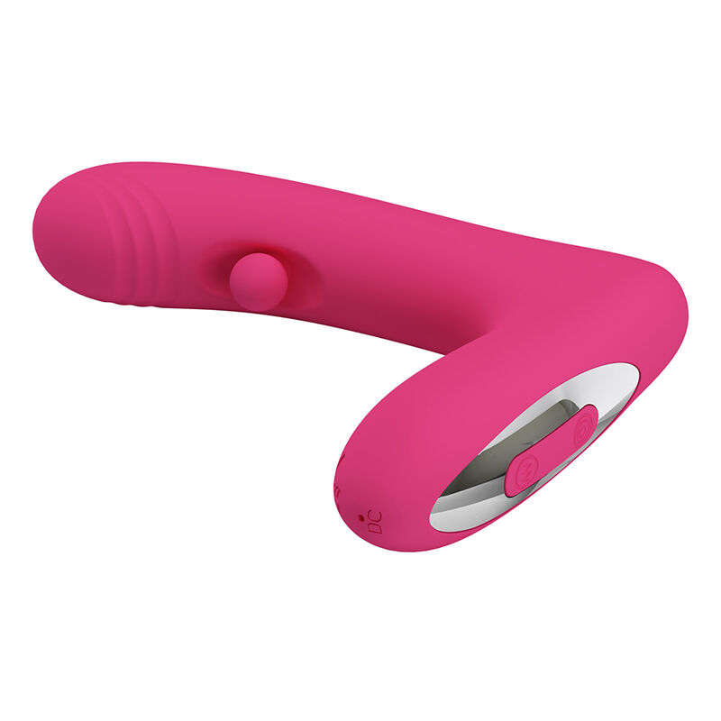 PRETTY LOVE - DUDEN VIBRADOR DE SILICONA RECARGABLE 12 MODOS DE VIBRACIÓN Y 3 MODOS DE BALANCEO ROSA - Imagen 4
