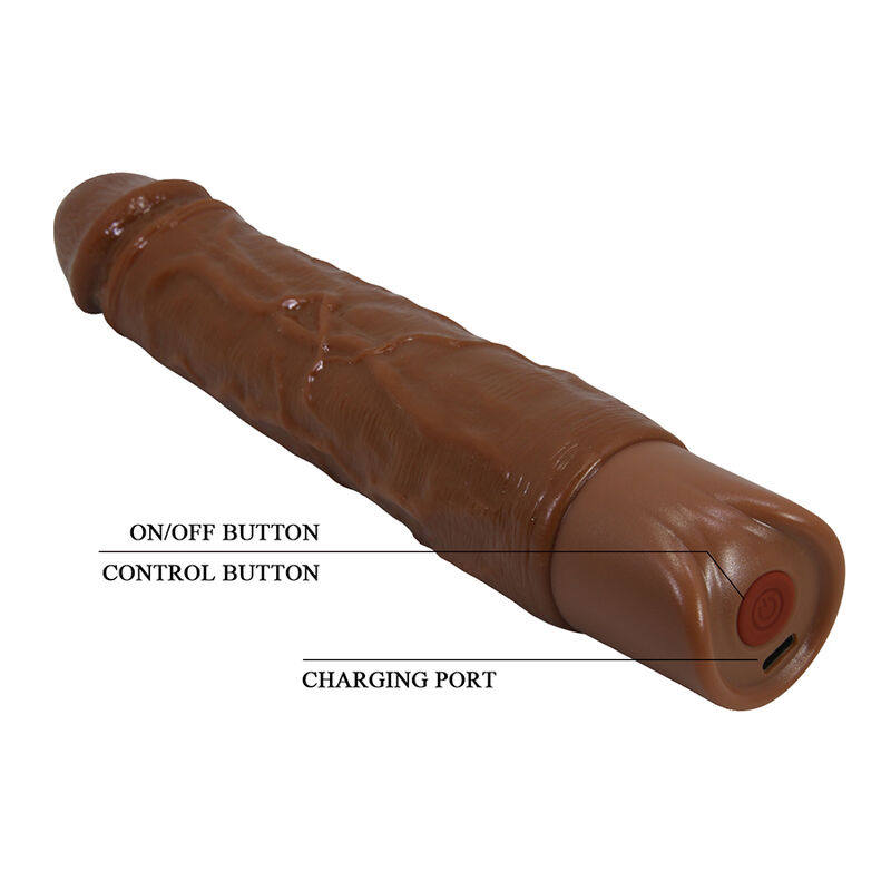 PRETTY LOVE - KESSLER DILDO VIBRADOR REALISTA 10 MODOS DE VIBRACIÓN Y 10 DE EMPUJE 22 CM MARRÓN - Imagen 12