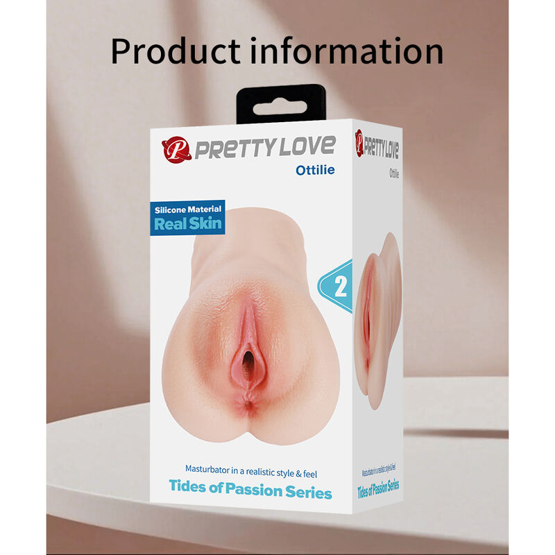 PRETTY LOVE - OTTILIE MASTURBADOR VAGINA REALISTA DE SILICONA COMPACTO NATURAL - Imagen 15