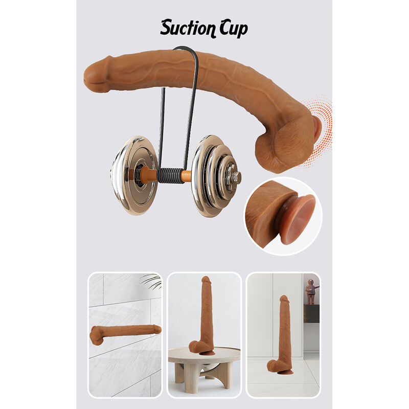 PRETTY LOVE - VIGGO DILDO REALISTA TACTO SUAVE CON PIEL DESLIZANTE 36,5 CM MARRÓN - Imagen 12