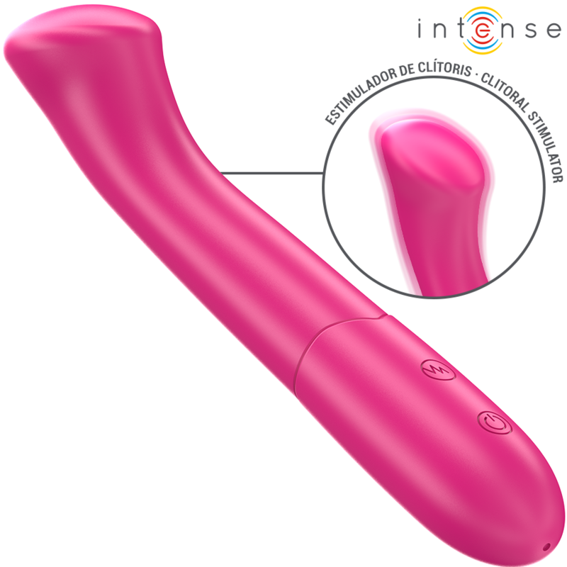 INTENSE - PATY VIBRADOR 19 CM FLEXIBLE 10 VIBRACIONES MODELO 2 ROSA - Imagen 3